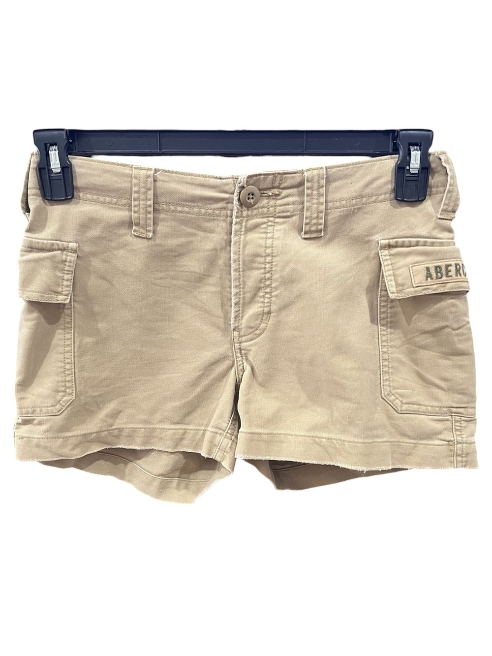 Vintage Abercrombie & Fitch Low Rise Khaki Shorts Y2K Size 0